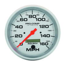 Hastighetsmätare 127mm 160MPH (Elektrisk) Ultra-Lite